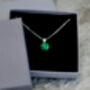 Emerald Green Fused Glass Pendant Necklace, thumbnail 6 of 12