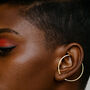 Gold Plated Silver Minimalist Hoop Ear Cuff Earring, thumbnail 2 of 12