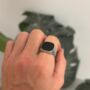 Personalised Onyx Stone Signet Ring, thumbnail 1 of 9