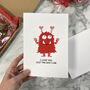 Funny Monster Valentine's Card, thumbnail 1 of 3