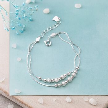 Sterling Silver Layered Ball Bracelet, 2 of 7