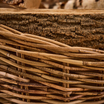 Wicker Two Tone Boat Log Basket, 4 of 5