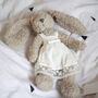 White Lace Bunny Soft Toy For Baby And Toddler, thumbnail 5 of 9