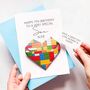 Personalised Origami Birthday Card – Construction Brick For Son, Grandson Or Nephew, thumbnail 1 of 3