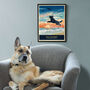 Seaside German Shepherd Print. Limited Edition Dog Lover’s Gift, thumbnail 2 of 10