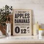 Vintage Kitchen Fruit Apples Banana Advert Wall Print, thumbnail 5 of 5