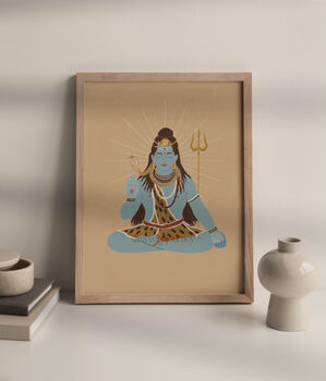 Shiva Art Print Hindu Wall Decor, 3 of 3