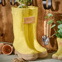 Personalised Large Yellow Welly Boots Planter, thumbnail 1 of 6