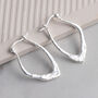 Sterling Silver Molten Hoops, thumbnail 2 of 4