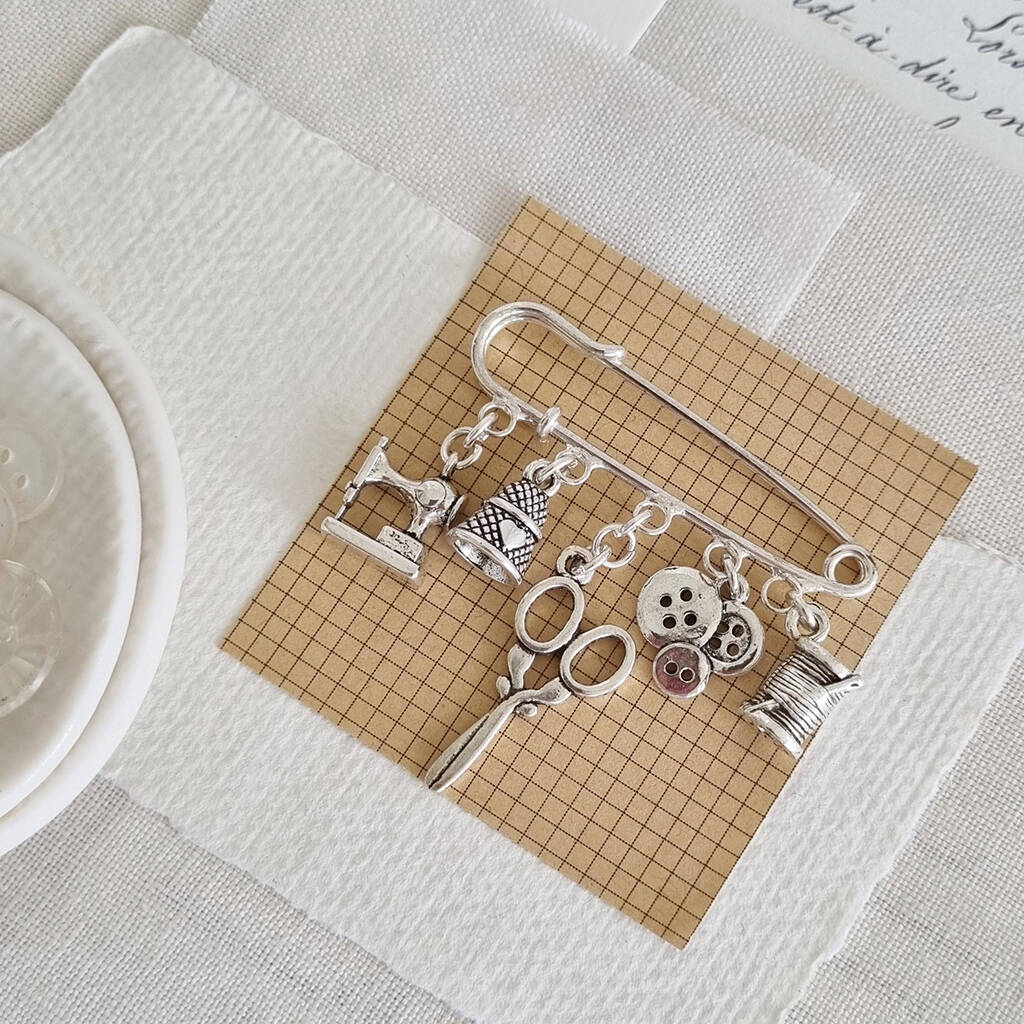 Sewing Forever Housework Whenever Brooch, 1 of 8