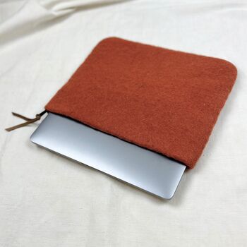 Fair Trade Eco Zip Felt Document Pouch Laptop Sleeve, 10 of 10