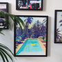 Vintage Style Palm Trees Fine Art Giclee Print, thumbnail 3 of 3