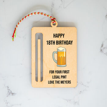 Personalised Happy 18th Birthday Beer Money Gift Holder, 3 of 5