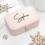 Personalised Blush Pink Jewellery Case, thumbnail 3 of 6