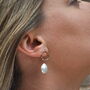 Ringo Fresh Water Pearl Earrings Gold Plated, thumbnail 4 of 4