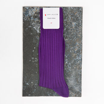 Luxury Cotton Socks Gift Box In Purple, 4 of 5