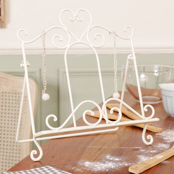 Home Baking Ivory Heart Cookbook Stand, 5 of 11