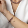 Autumn Rose Glass Beaded Bracelet, thumbnail 4 of 4
