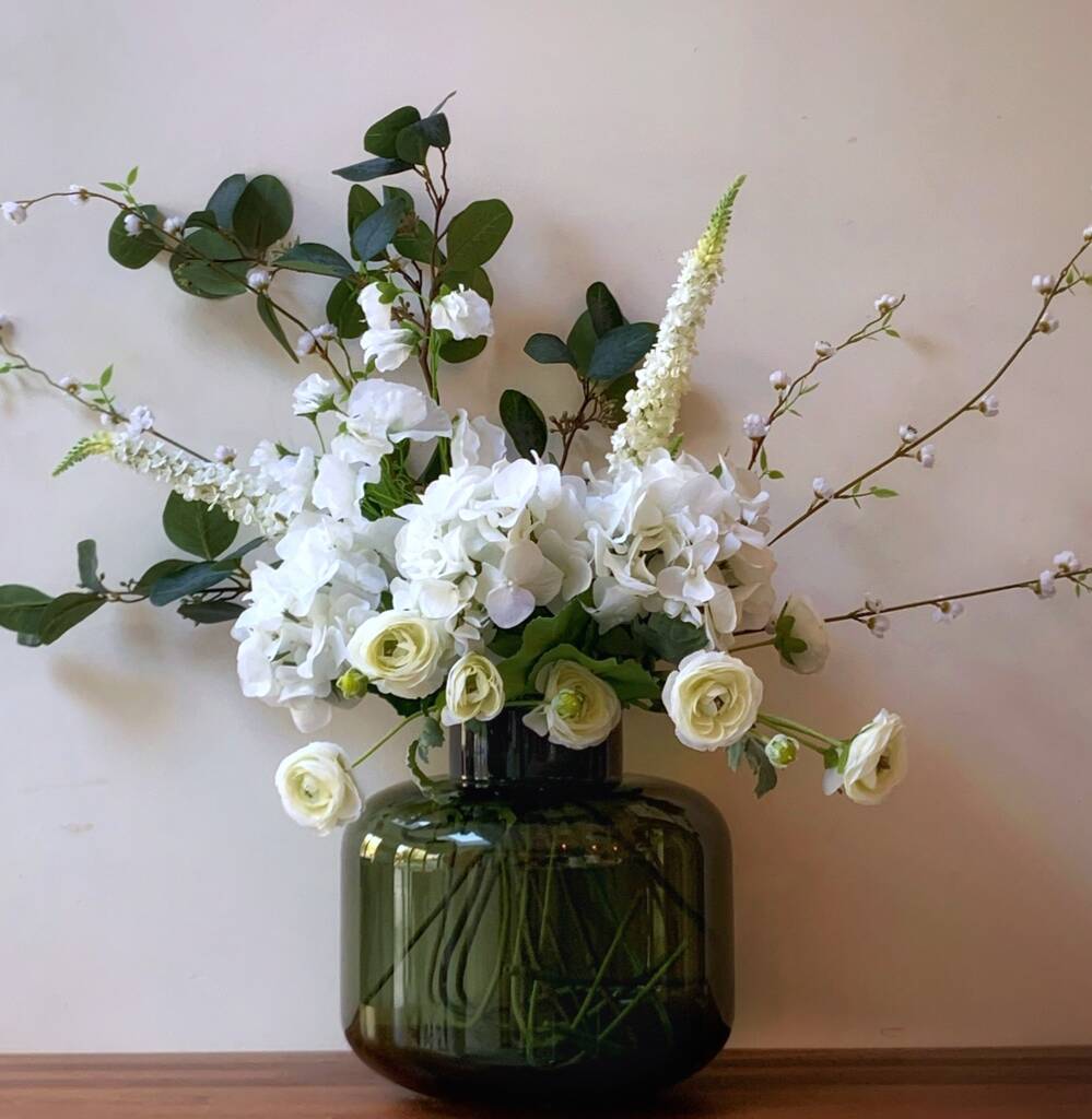 The Classic White Bunch Of Hand Tied Faux Flower Stems By London Garden
