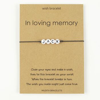 In Loving Memory Personalised Name Wish Bracelet, 2 of 4