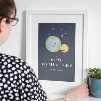 'You Are My World' Personalised Print For Parent, 2 of 5