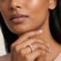 Women's Thick Stacking Ring With Pink Stones, thumbnail 1 of 3