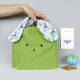 Bunny Rabbit Lunch Bag Toucan And Exotic Palm Print, thumbnail 3 of 8