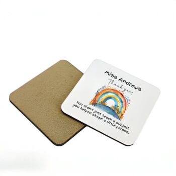 Personalised Teacher Mug – Colourful Boho Rainbow Thank You Gift, 8 of 10