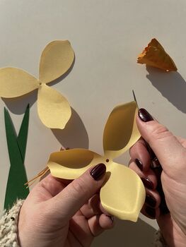 Paper Daffodil Craft Diy Flower Kit, 4 of 4