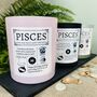 Personalised Pisces Horoscope Star Sign Candle, thumbnail 1 of 11