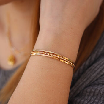Square Twist Cuff In Rose Gold Filled, 6 of 7