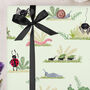 Three Sheets Of Children's Bugs Green Wrapping Paper, thumbnail 1 of 2