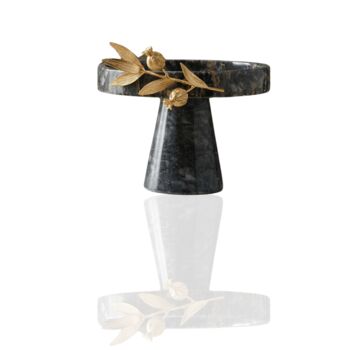 Grey Marble Cake Stand With Pomegranate Detail, 2 of 2