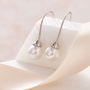 Pearl Drop Sterling Silver Earring, thumbnail 1 of 7