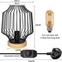 Vintage Designed Metal Wooden Based Table Lamp, thumbnail 5 of 6