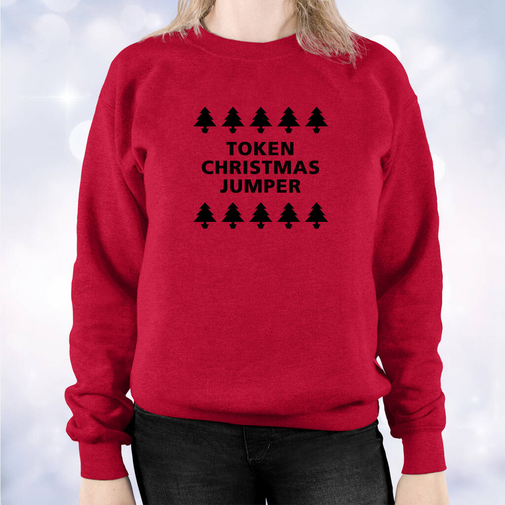 'Token Christmas Jumper' Jumper / Sweatshirt By Loveday Designs | notonthehighstreet.com