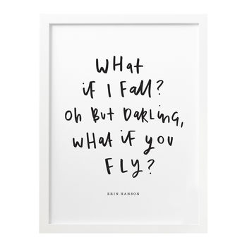 What If I Fall Typography Print, 2 of 2