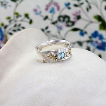 Handmade Blue Topaz Ring, 4 of 8