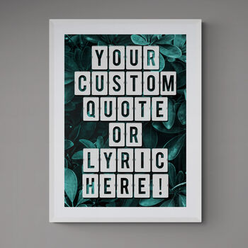 Custom Vintage Style Leaf Print Quote Art, 2 of 7
