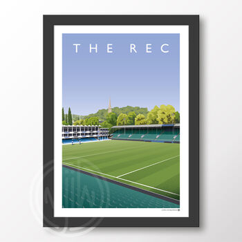 The Rec View From The East Stand Bath Rugby Poster, 6 of 6