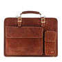 Mens Classic Italian Leather Briefcase. 'The Alanzo', thumbnail 2 of 12