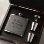 Personalised Best Man Hip Flask Gift Set, thumbnail 1 of 9