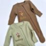 Christmas Designs Personalised Baby Zip Sleepsuit | Baby Onesie, thumbnail 3 of 7