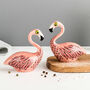 Handmade Ceramic Flamingo Salt And Pepper Shakers, thumbnail 2 of 3