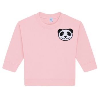 Babies Panda Organic Cotton Sweatshirt, 5 of 6