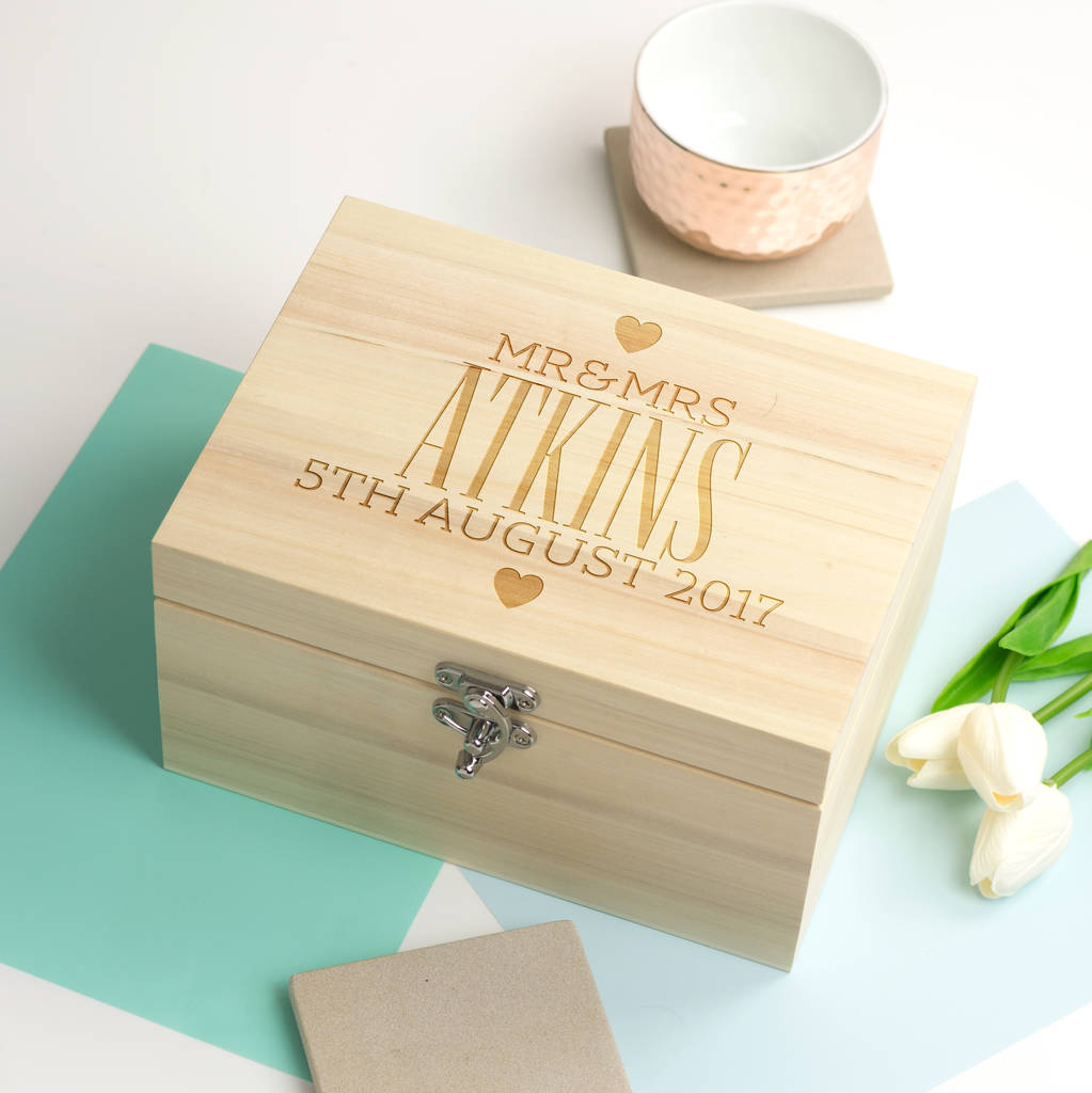 Original Personalised Wedding Keepsake Box 