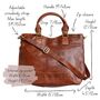 Classic Leather Tote Bag, Tan, thumbnail 5 of 5