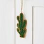 Beaded Cactus Christmas Ornament, thumbnail 1 of 6