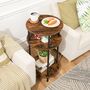 Tall Small Round Side Table With Storage Compartment, thumbnail 4 of 10