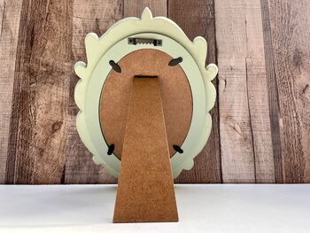 Oval Green Painted Photo Frame 5x6 Inch Vintage Style Home Decor, 2 of 8